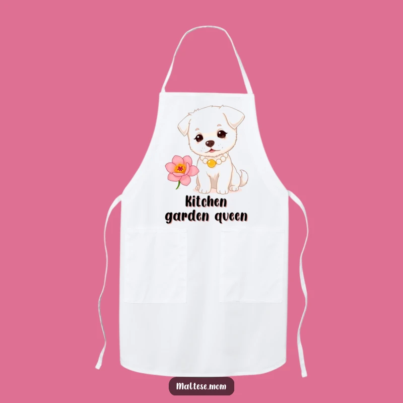 Funny Dog Pearl Necklace Apron - Chic Chef's Style Gift!