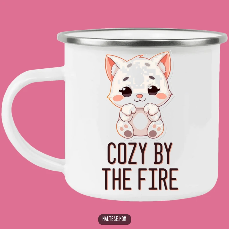 Funny Cuddly Paws Camping Mug: Adorable Character Cup, Perfect Funny Gift