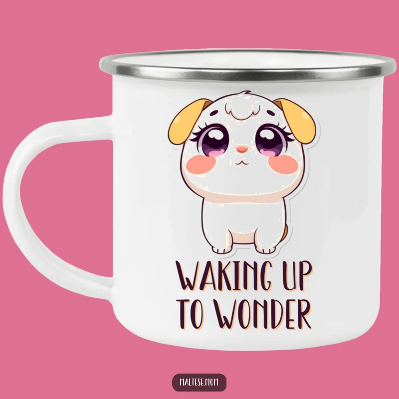Funny Wide-Eyed Adoring Camping Mug - Cute Character Cup