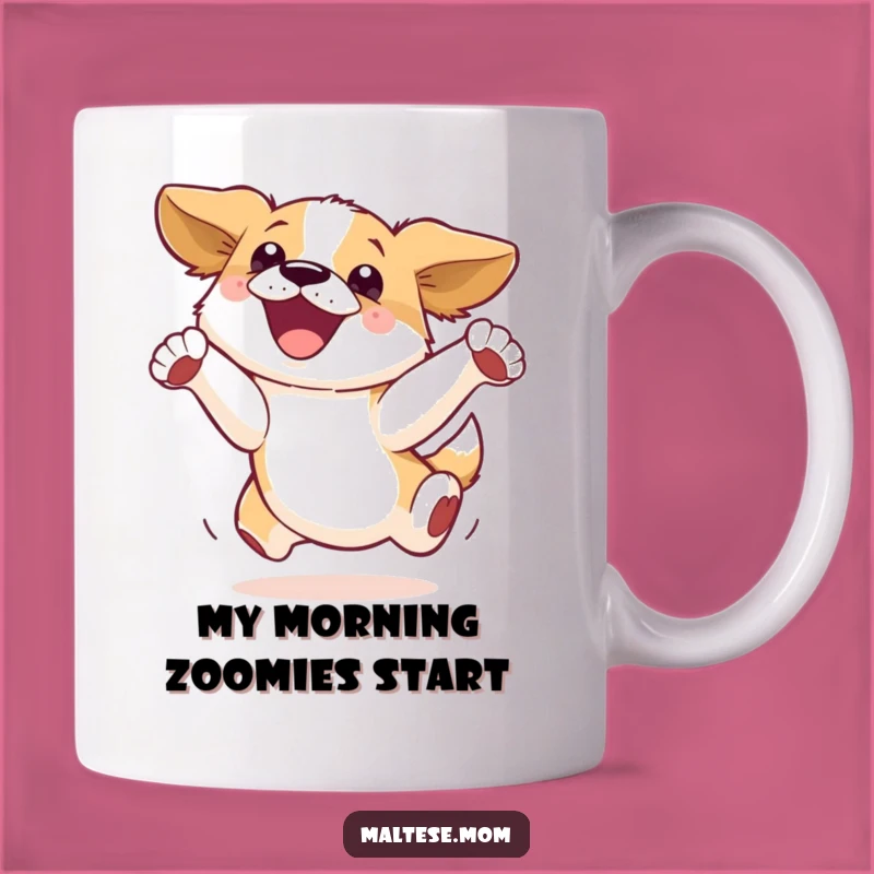 Funny Dog Leap Mug: Joyful Canine Action, Perfect Funny Gift for Dog Lovers