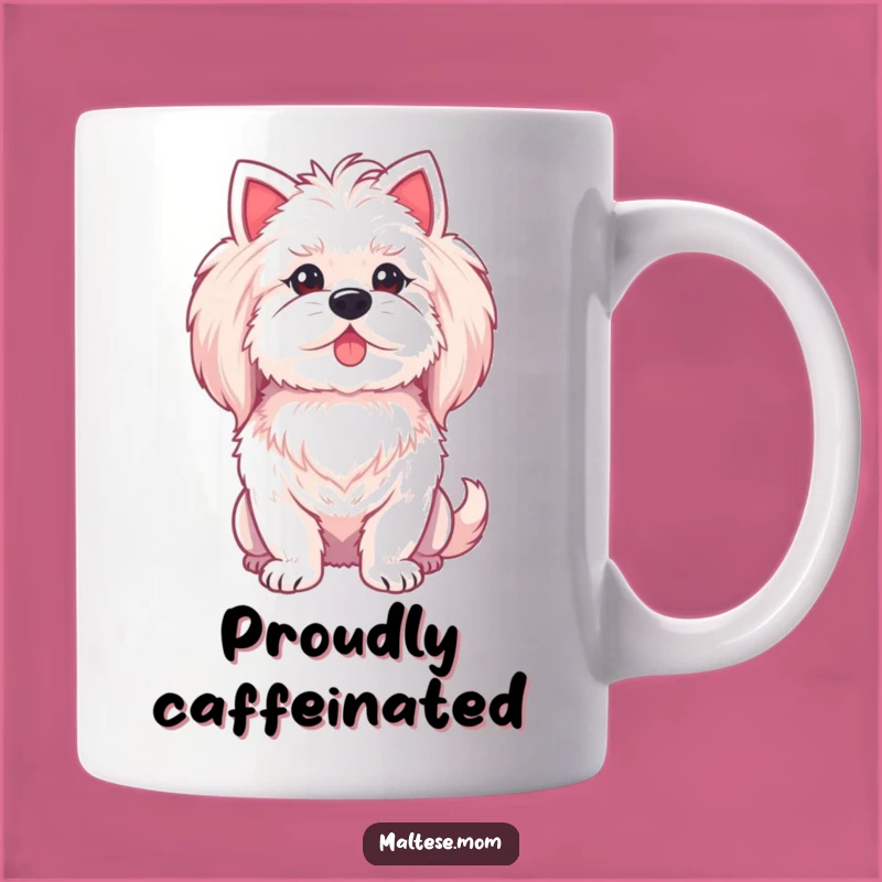 Funny Maltese Lady Chest Puff Mug - Proud Dog Owner Gift