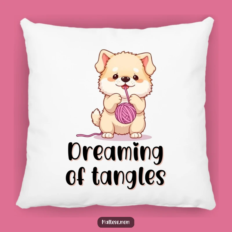 Funny Fluffy Dog Yarn Pillow: Cozy Comfort Meets Canine Comedy