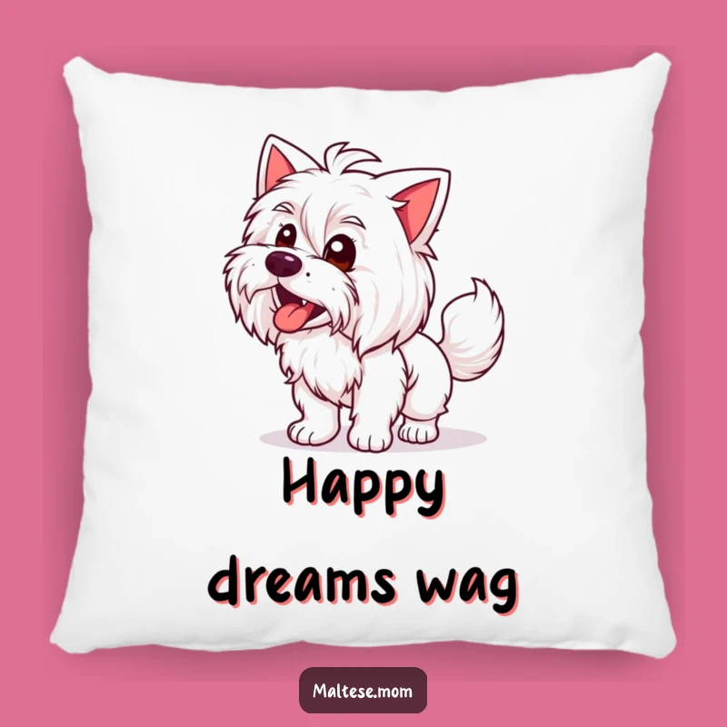 Funny Maltese Lady Pillow: Cozy Wag, Happy Accent, Hilarious Comfort Gift