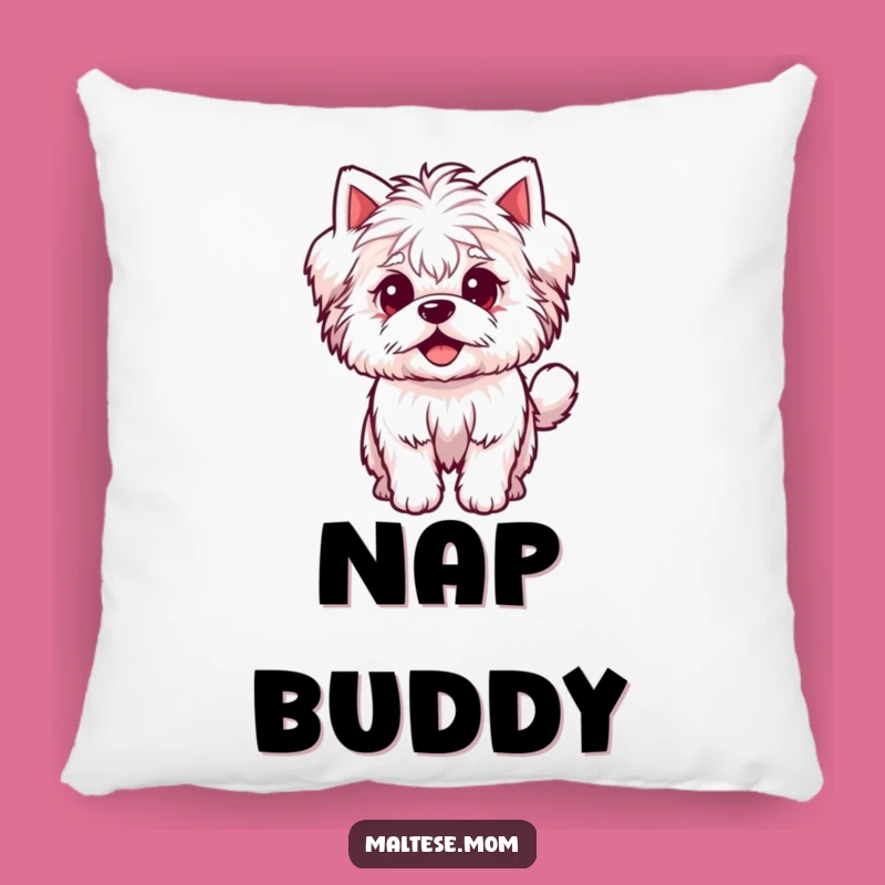 Soft Funny Maltese Wagging Tail Pillow - Cozy Canine Comfort
