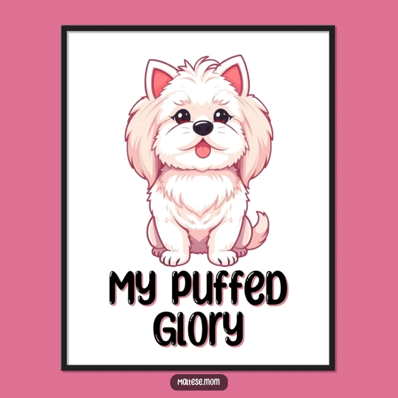 Funny Maltese Chest Puff Digital Art - Printable Proud Dog Decor