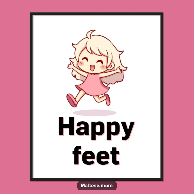 Funny Prancing Character Digital Art: Dynamic Decor, Unique Funny Gift