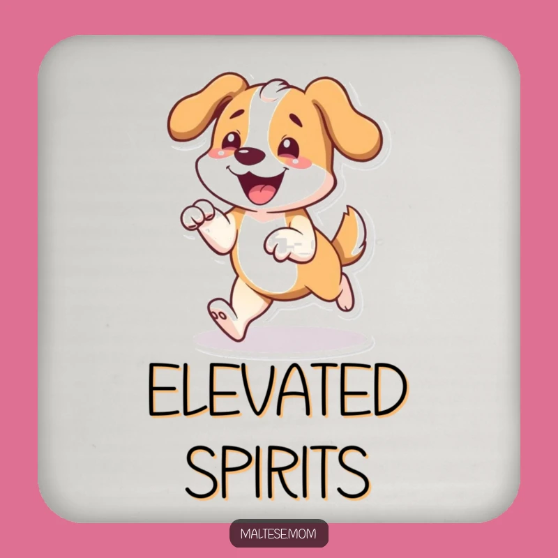 Funny Prancing Dog Joy Coaster Set: Protect Surfaces with Playful Pet Charm