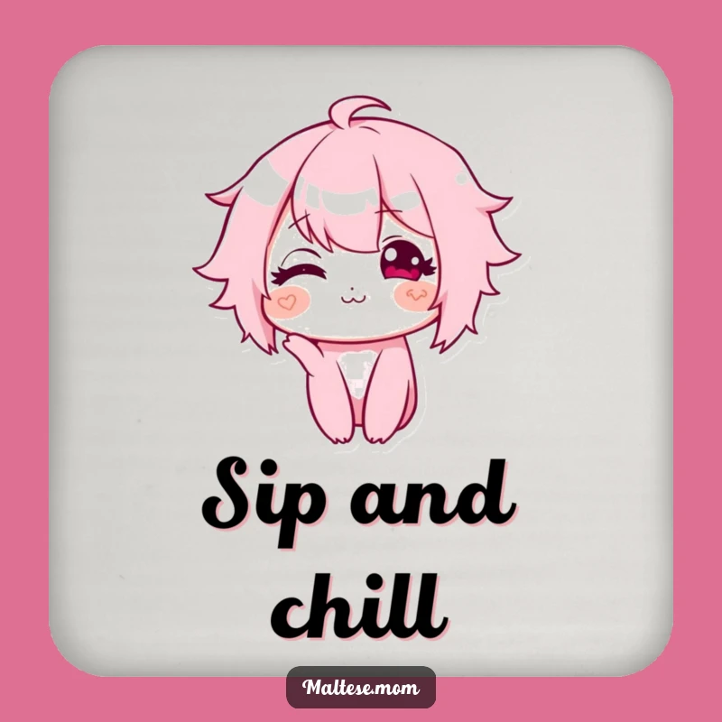 Funny Sweet Smile Character Coaster: Protect Surfaces with Charm