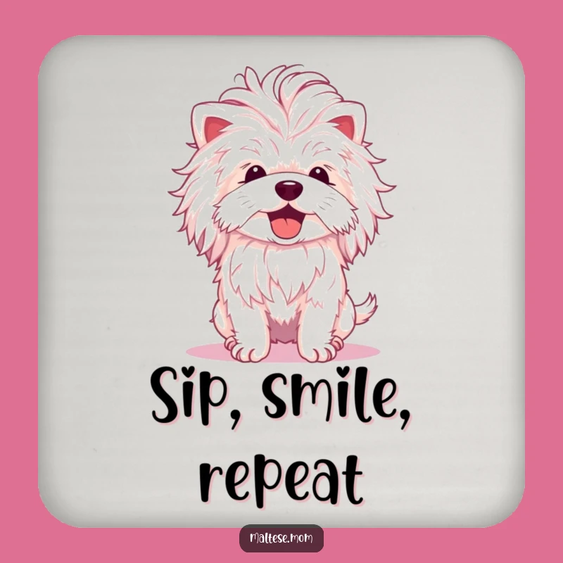 Funny Fluffy Mane Maltese Coasters: Protect Surfaces with Delight!