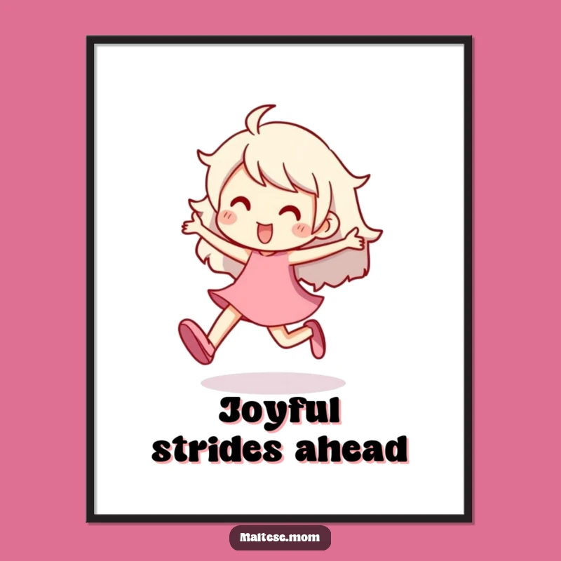 Funny Prancing Character Poster: Dynamic Wall Art, Ideal Funny Gift