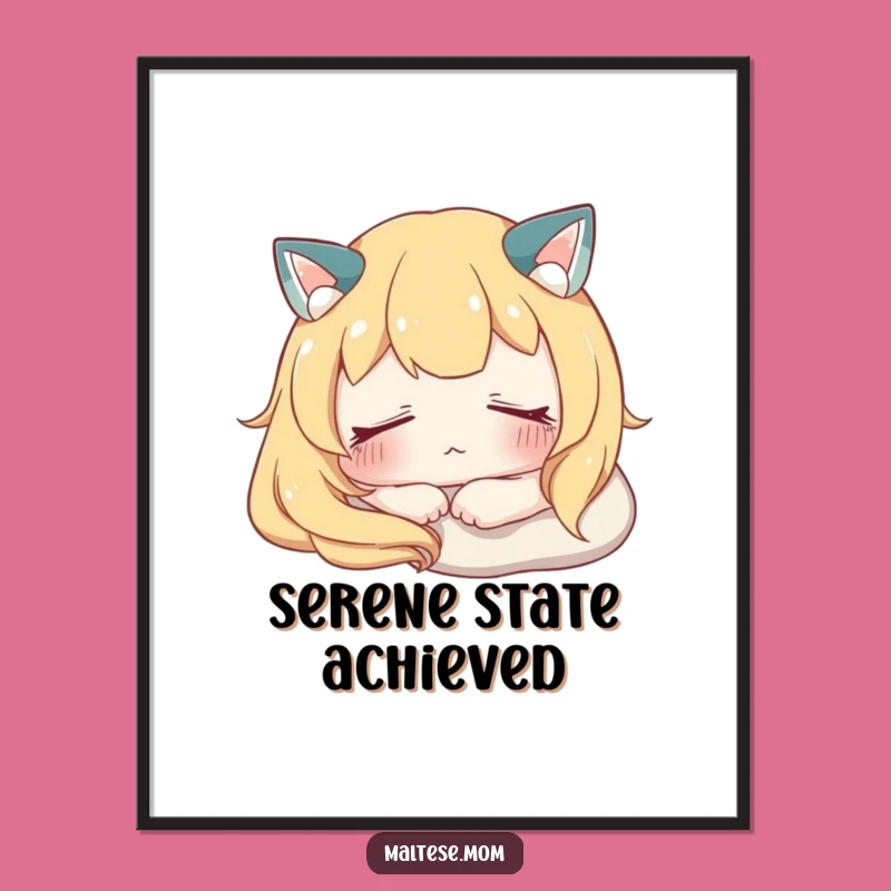 Funny Peaceful Rest Poster: Soothing Character Art, Ideal Funny Gift