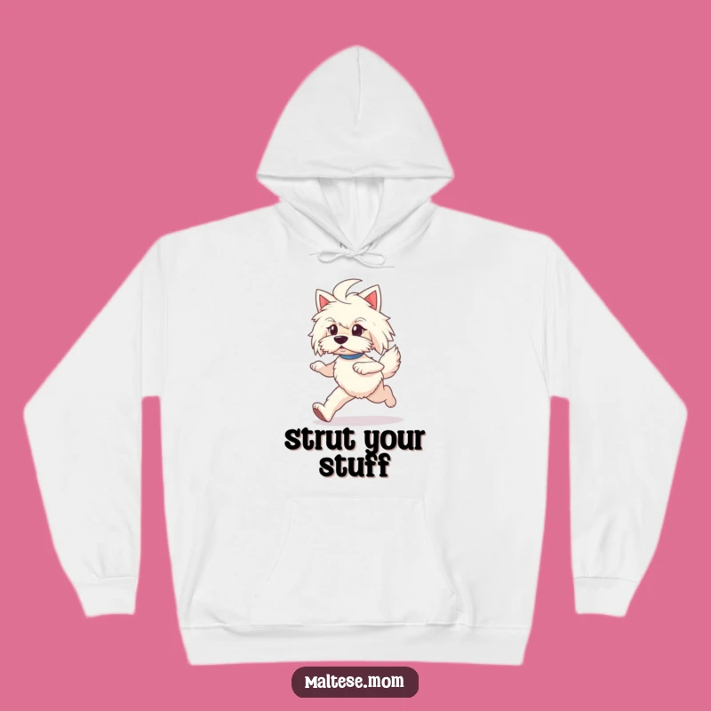Cozy Maltese Prancing Hoodie - Funny & Warm Dog Lover Gift