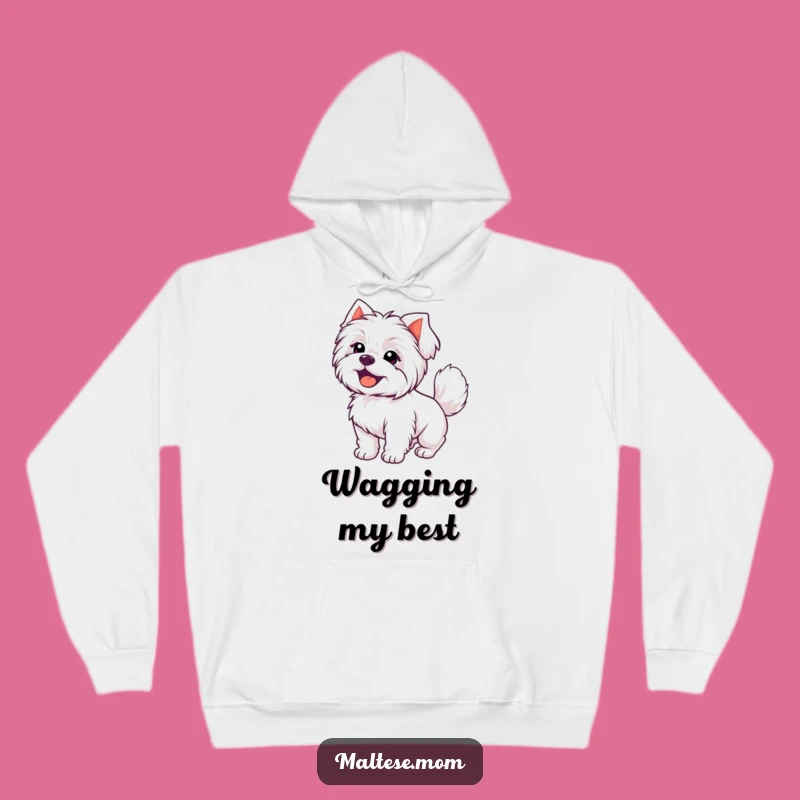 Funny Kawaii Maltese Joyful Hoodie: Hilarious Gift for Cozy, Pawsome Comfort
