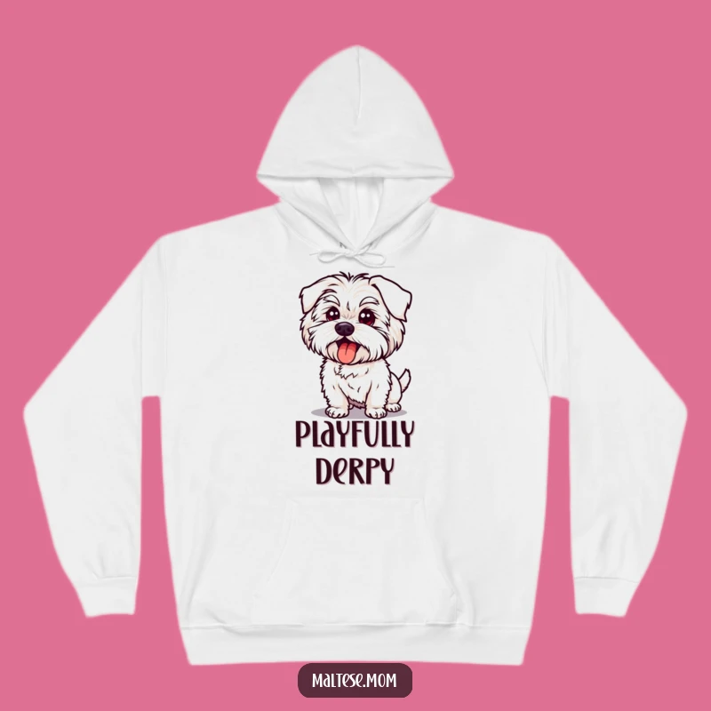 Funny Maltese Silly Pose Hoodie: Cozy Goofiness, Perfect Fun Gift!