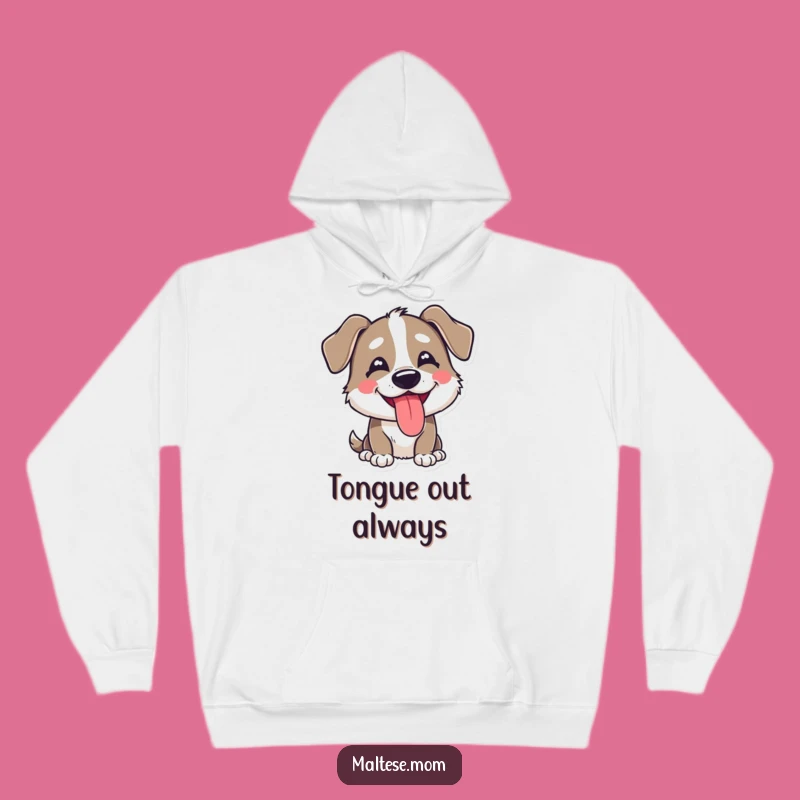 Funny Goofy Dog Tongue Out Hoodie: Cozy Up with Canine Comedy and Comfort