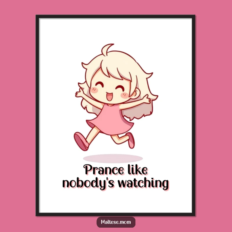 Funny Free Printable Wall Art: Energetic Prance Character, Lively Decor