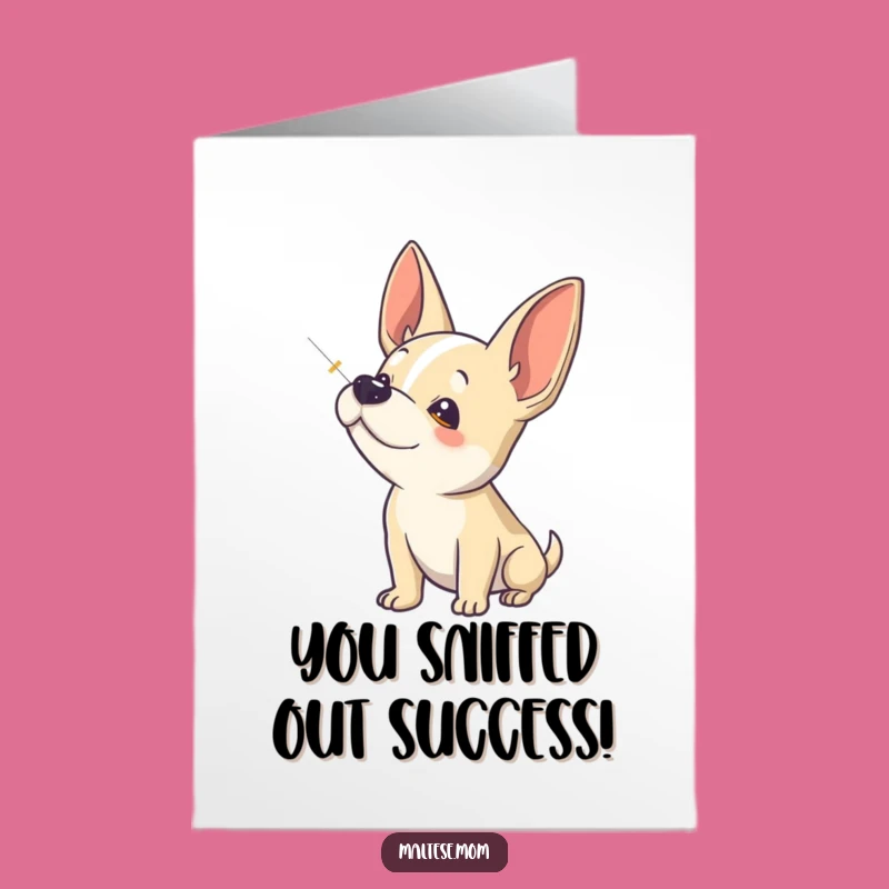 Free Printable Congrats Card: Keen Dog Sniffing, Funny Downloadable Celebration