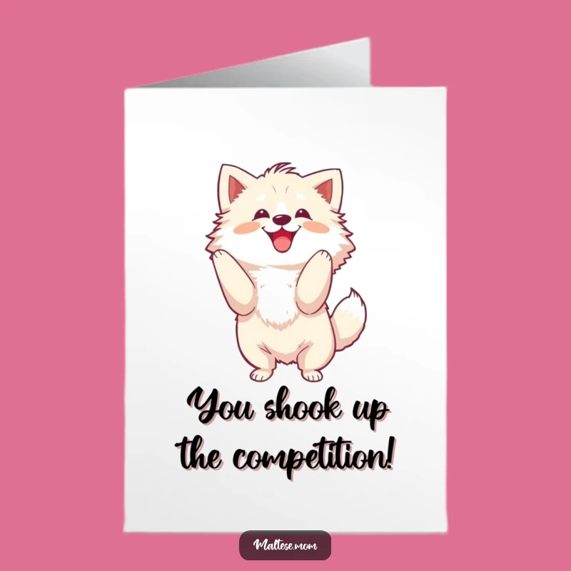 Free Printable Dog Congrats Card: Joyful Shake, Funny Downloadable Gift for Success