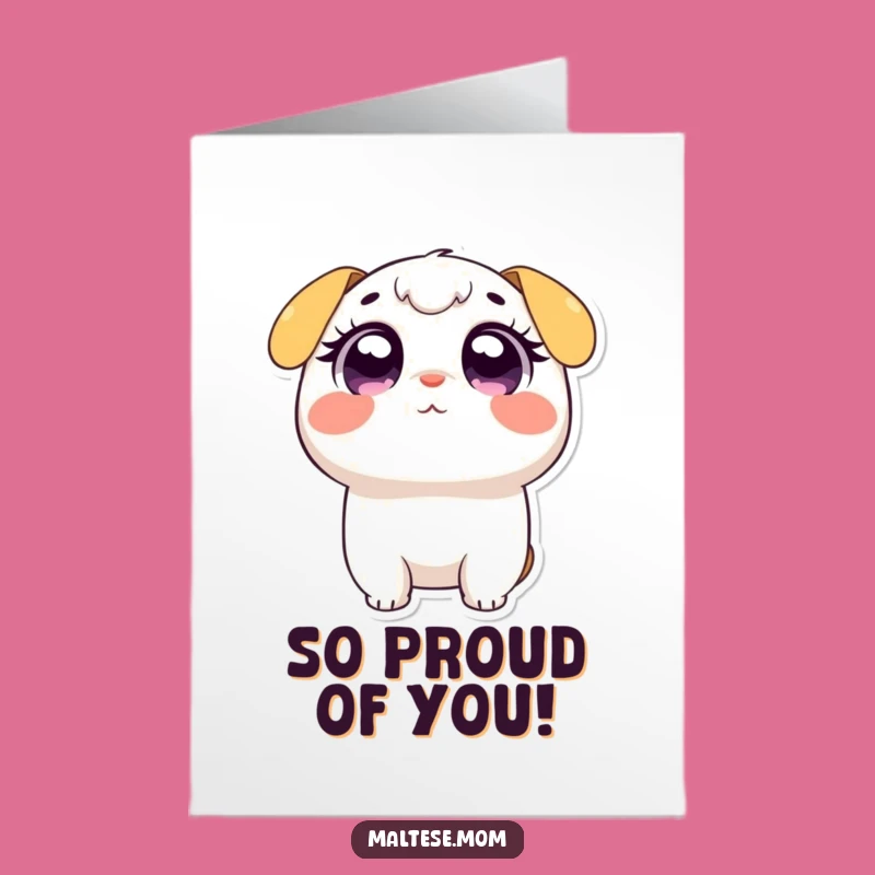 Free Printable Congrats Card: Wide Adoring Eyes, Downloadable Funny Celebration Gift