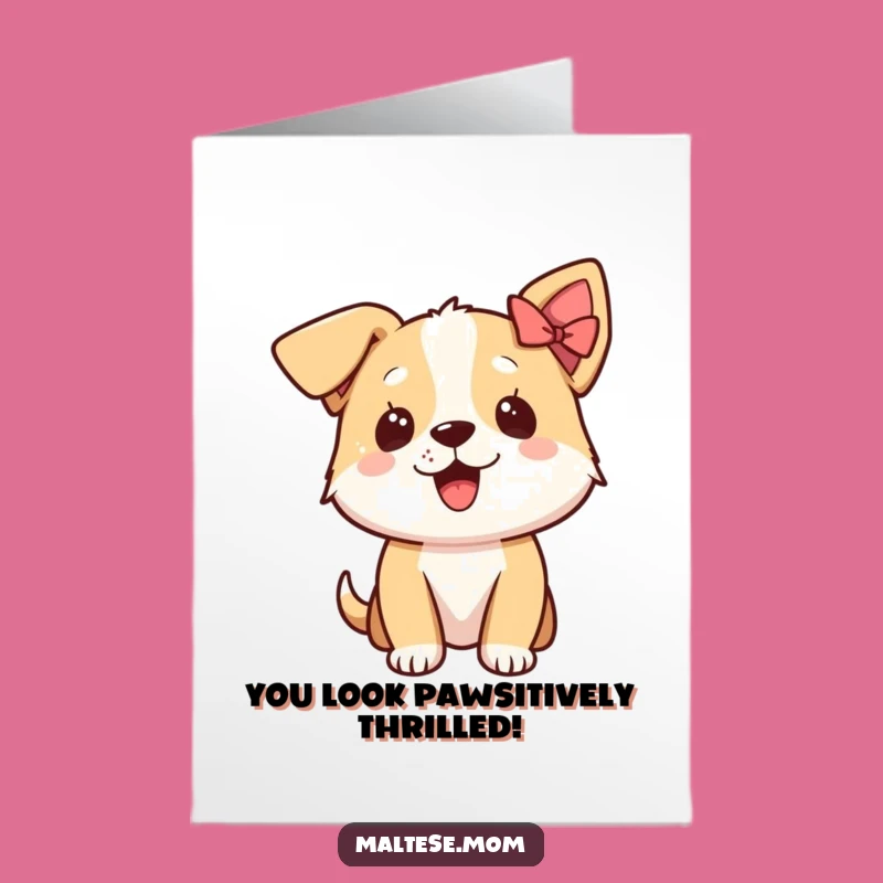 Free Printable Congrats Card: Excited Dog, Brilliant Downloadable Gift