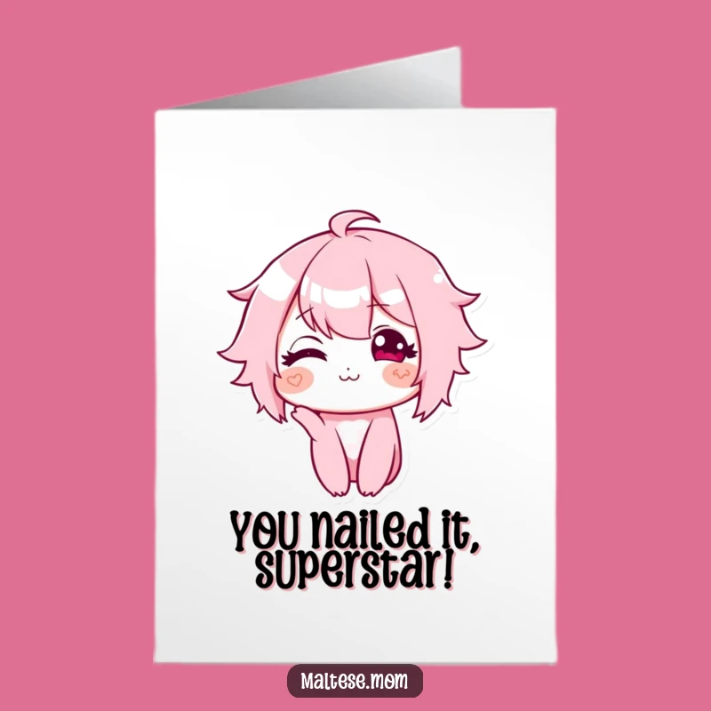 Free Printable Congratulations Card: Sweet Smiling Character, Funny Downloadable for Any Achievement