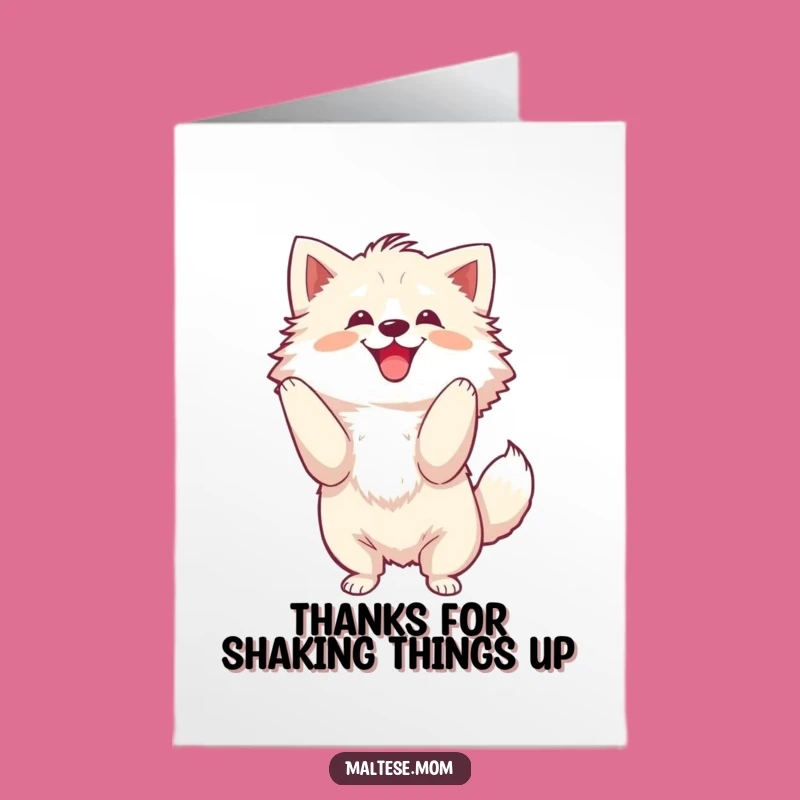Free Printable Dog Thank You Card: Joyful Shake, Funny Downloadable Gift