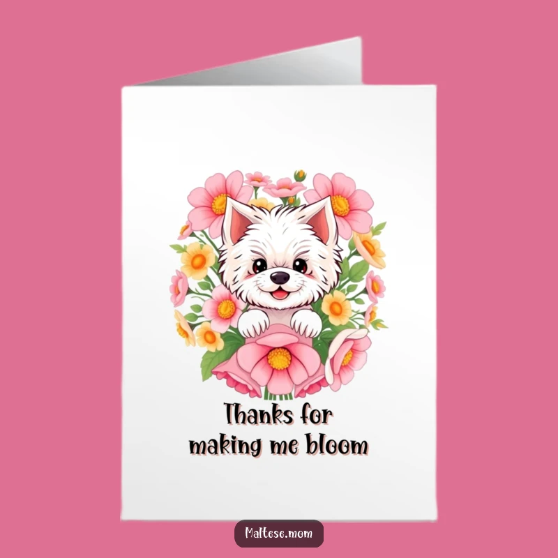 Free Printable Thank You Card: Maltese Flower Surprise - Print Home