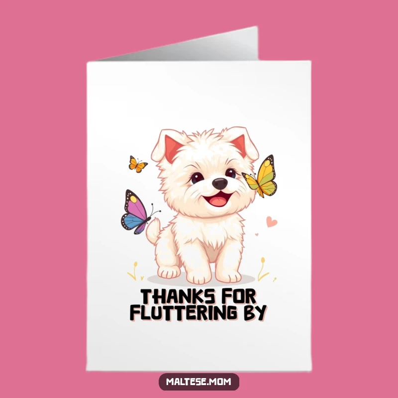 Free Printable Thank You Card: Maltese Puppy Joy