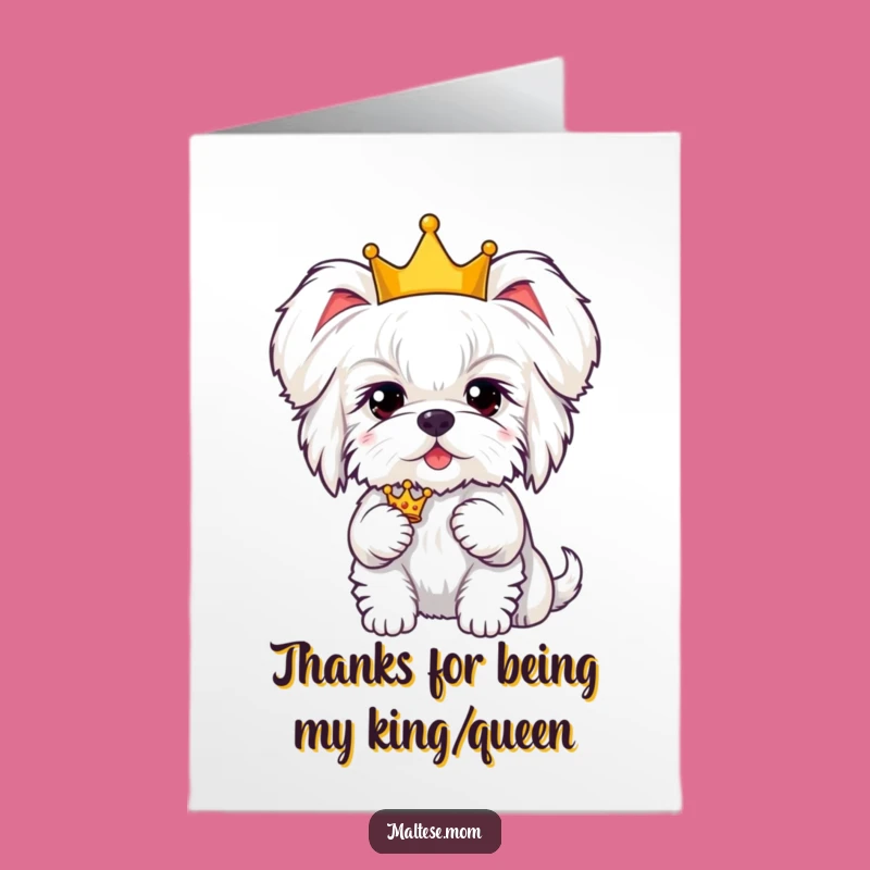 Free Printable Thank You Card: Royal Maltese Dog, Heartfelt Downloadable Appreciation