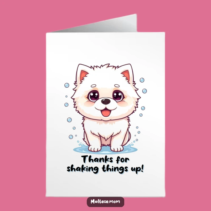 Free Printable Thank You Card: Wet Dog Wobble, Grateful Splash, Downloadable Appreciation