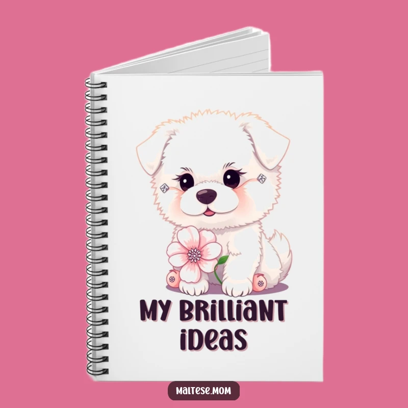 Funny Dog Diamond Earrings Notebook - Glamorous Pet Journal Gift!
