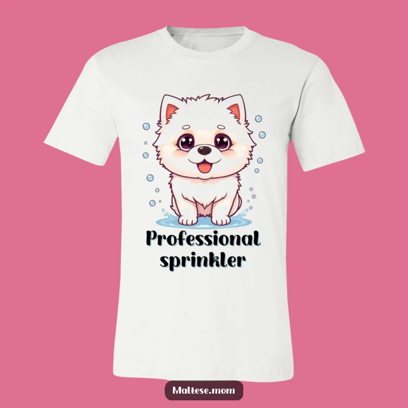 Funny Dog Shake T-Shirt: Hilarious Fluffy Pooch Water Splash Tee
