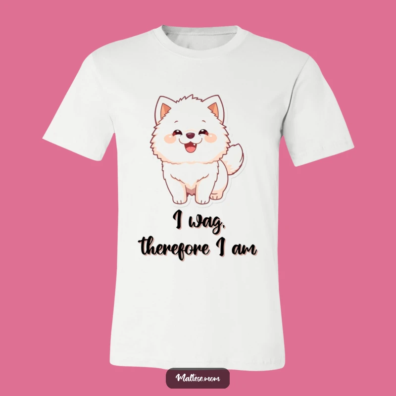 Funny Dog T-Shirt: Enthusiastic White Tail Wagger, Hilarious Pet Lover Tee