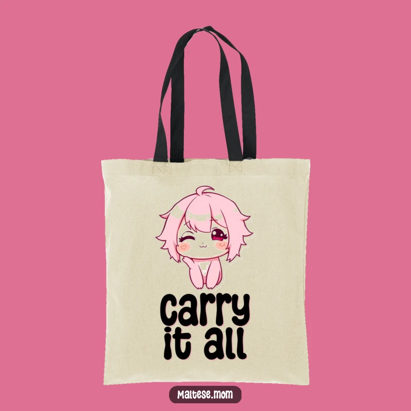 Funny Sweet Smile Character Tote Bag: Carry Your Essentials with Charm