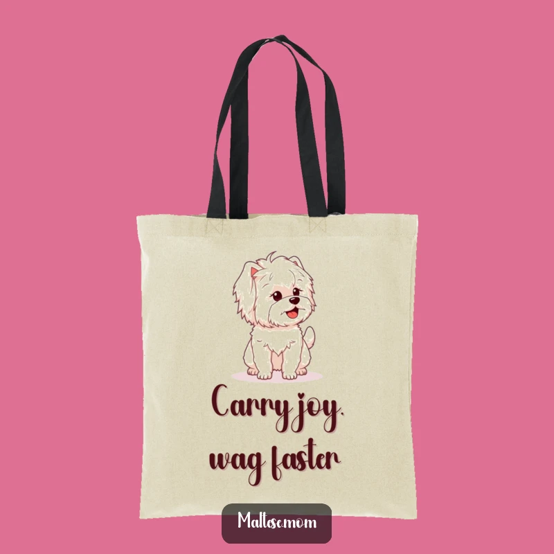 Funny Maltese Wagging Tail Tote Bag: Carry Joy, Practical and Hilarious Gift