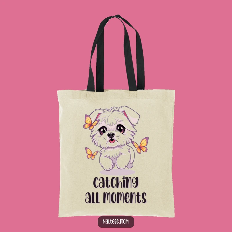 Funny Kawaii Maltese Butterfly Tote Bag: Hilarious Accessory for Playful Adventures