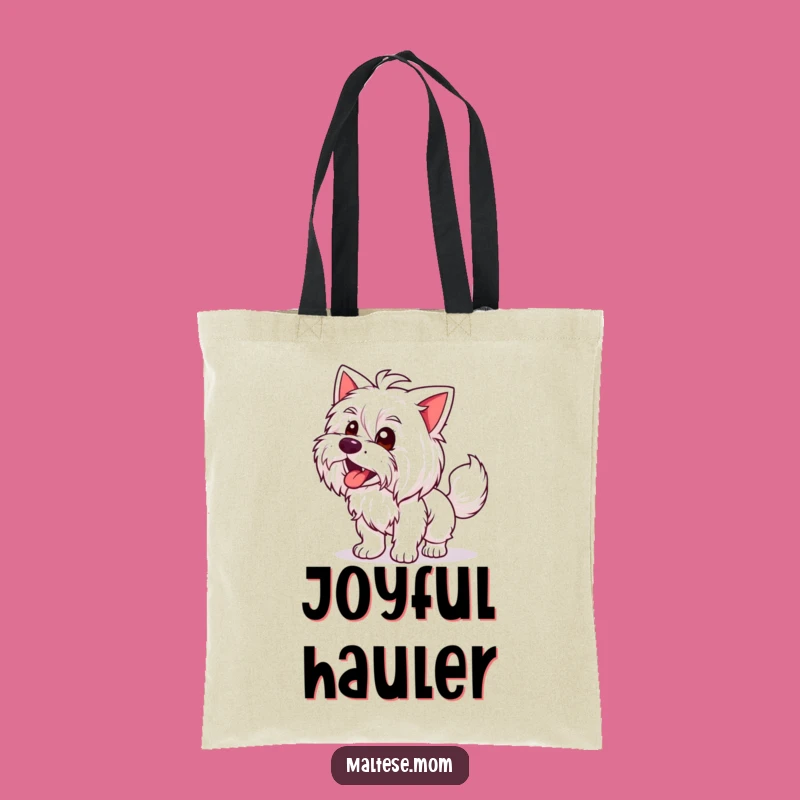 Funny Maltese Lady Tote Bag: Tail Wags Galore, Cute Carry-All, Hilarious Gift
