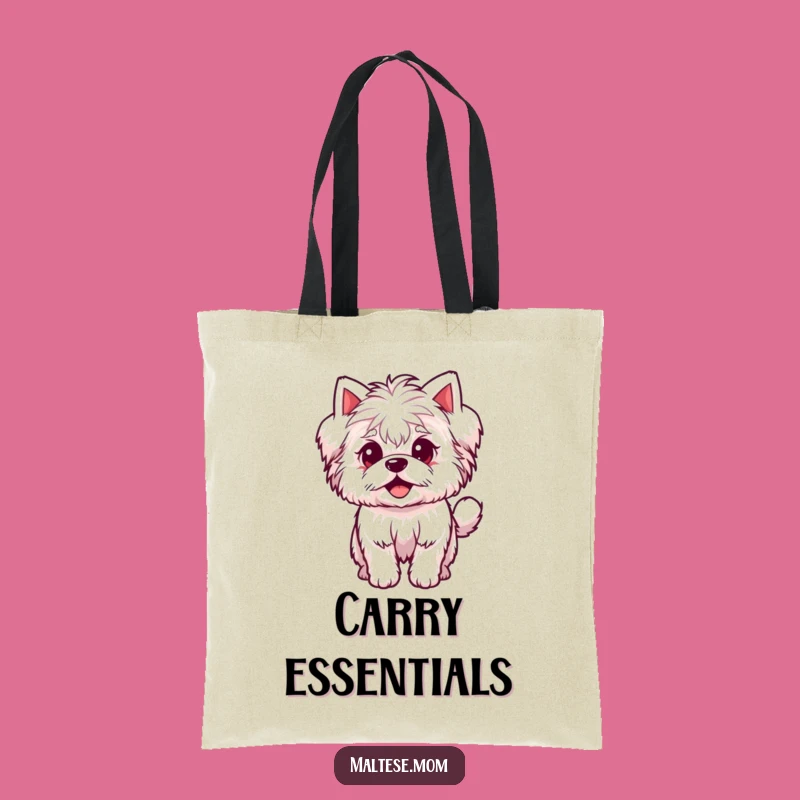 Funny Maltese Wagging Tail Tote Bag - Perfect Pet Owner's Carryall